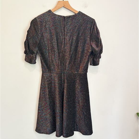 Elliatt Multi Color Sparkle Swing Dress Black Size M - Picture 6 of 7